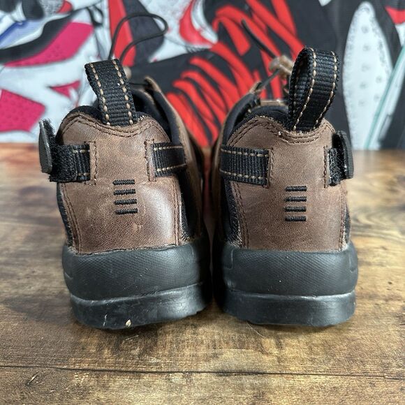 Lands End Sandals Mens 8 B Hiking Fishermans Flats Brown Suede Mesh Drawstring - Picture 3 of 7